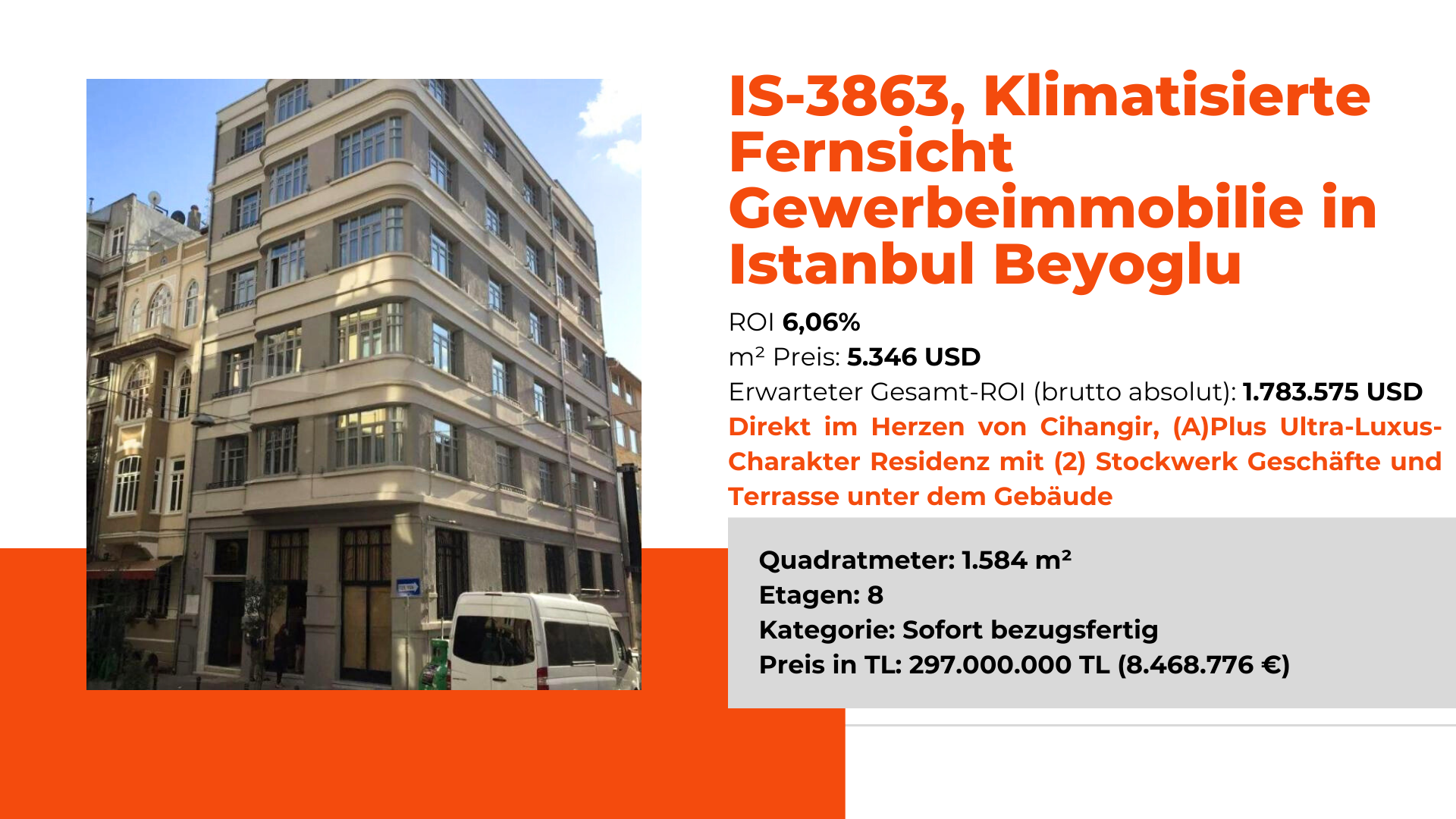 Geräumige Gewerbeimmobilie in Beyoğlu