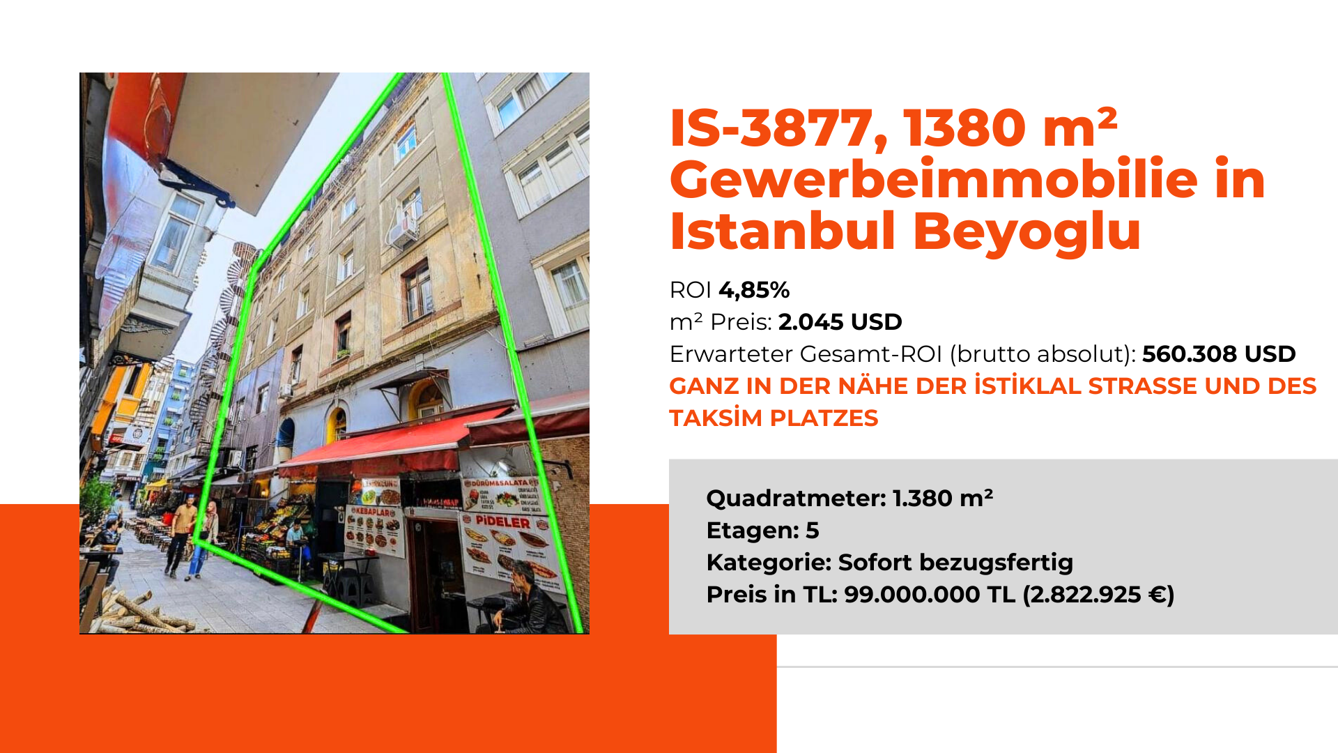 Großer Gewerberaum in Beyoğlu