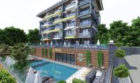 AL-1033-2, Bergblick-Wohnung (3 Zimmer, 2 Bäder) mit Pool und Balkon in Alanya-Kestel