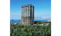 AL-1268-2, Am Strand gelegene Meerblick-Eigentumswohnung (3 Zimmer, 1 Bad) mit Balkon in Alanya-Mahmutlar