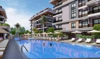 AL-1281, Neubau-Wohnung (2 Zimmer, 1 Bad) mit Pool und Balkon in Alanya-Oba