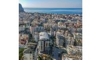 AL-1440-1, Neubau-Wohnung (3 Zimmer, 1 Bad) mit Wellnessbereich und Tiefgaragen-Parkplatz in Alanya-Zentrum