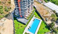 AL-1534-2, Fernblick-Wohnung (2 Zimmer, 1 Bad) mit Wellnessbereich und Terrasse in Alanya-Demirtas
