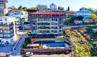 AL-1536, Fernblick-Wohnung (3 Zimmer, 2 Bäder) mit Terrasse und Pool in Alanya-Kestel