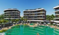 AL-1047-6, Berg-Panorama-Wohnung (3 Zimmer, 1 Bad) mit Wellnessbereich und Balkon in Alanya-Oba