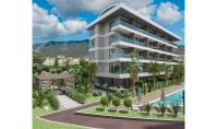 AL-1560-6, Fernblick-Wohnung (4 Zimmer, 2 Bäder) mit Wellnessbereich und Balkon in Alanya-Oba