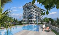 AL-881-6, Bergblick-Wohnung (3 Zimmer, 2 Bäder) mit Wellnessbereich und Balkon in Alanya-Ishakli