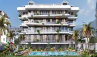 AL-1713, Am Strand gelegene Meerblick-Eigentumswohnung (2 Zimmer, 1 Bad) mit Balkon in Alanya-Kestel