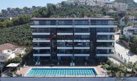 AL-1093-2, Garten-Duplex mit 4 Zimmern, Bergpanorama, Blick auf das Mittelmeer und Wellnessbereich in Alanya Kargicak