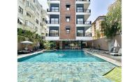 AL-1760, Helle, unmöblierte 1+1-Wohnung mit 60 m² Wohnfläche und amerikanischer Küche im 4. Stock, Alanya – Innen- und Außenpools, 450 m zum Strand