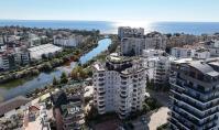 AL-2099, Dachterrasse mit Blick auf den Fluss und die Berge – möblierte 275 m² große 4+1-Maisonettewohnung, 200 m vom Meer entfernt, Tosmur