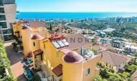AL-2124, Blick auf die Berge und das Meer – Möblierte 137 m² große 2+1-Maisonettewohnung in einer Anlage mit Pool, Sauna und Hamam, Kargıcak