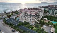 AL-2141, Wohnen direkt am Strand mit großem Balkon mit Meerblick – luxuriös eingerichtete 70 m² große 1+1-Wohnung, zwei Pools und Sauna, Kestel