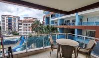 AL-2160, Wasserpark, Hallenbad und Dampfbad – Möblierte 70 m² große 1+1-Wohnung mit Balkon und Blick auf den Pool, Cikcilli