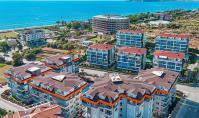 AL-2180, Maisonettewohnung mit Meerblick, 150 m vom Strand entfernt – möblierte 2+1-Wohnung mit 140 m², vier Balkonen, Innenpool und Hamam, Kestel