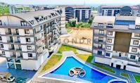 AL-2205, Möblierte Maisonette-Wohnung mit Terrassen und Bergblick – 124 m², 2+1, Sauna, Hamam und Pools in der Anlage, Kargicak