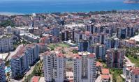 AL-2220, Verglaster Balkon mit Meer- und Schlossblick – Möblierte 100 m² große 2+1-Wohnung im obersten Stockwerk, Pool mit Rutschen, Cikcilli