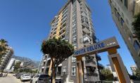 AL-2288, Blick auf das Meer und die Burg von Alanya, 150 m bis zum Strand: Unmöblierte 2+1-Wohnung mit 80 m² im 8. Stock, Mahmutlar