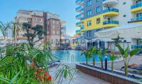 AL-2301, Poolanlage mit Basketballplatz und Bergblick: Unmöblierte 68 m² große 1+1-Wohnung im 4. Stock, Mahmutlar