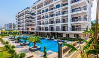AL-2389, 100 m vom Meer entfernt: Unmöblierte 200 m² große 3+1-Maisonettewohnung in einer Anlage mit Pool und Hamam, berechtigt zum Erwerb der Staatsbürgerschaft, Kargicak